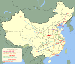 A Csengcsou–Hszian nagysebességű vasútvonal útvonala
