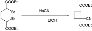 CyclobutaneByCyanideMediatedDibromideCoupling.png