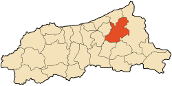 Localização da cidade dentro da província de Jijel