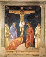 «Σταύρωση με αγίους», αποκολλημένη νωπογραφία, 1441, Φλωρεντία, Ospedale di Santa Maria Nuova