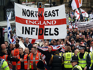 English Defence League march in Newcastle