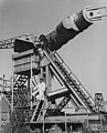 Giant "brachymedial" (shortened hybrid) telescope built in the city of Rathenow near Berlin by Edwin Rolf 1949-1953 (around 1953).