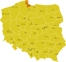 Arcidiecéze gdaňská na mapě