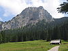 Blick auf die SW-Seite der Frauenmauer von der Gsollalm