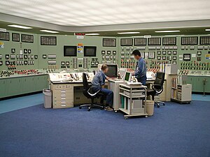 Reactor control room at Fukushima 1 nuclear po...