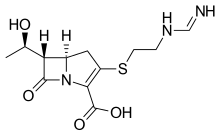 Estrutura química de Imipenem e cilastatina