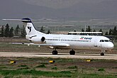 طائرة تابعة للخطوط الجوية الإيرانية في مطار خرم‌آباد