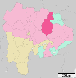 Location of Kōshū in استان یاماناشی