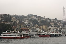 A view of the Kuruçeşme skyline from the Bosphorus