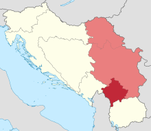 Локатор карта Косово в Югославии и Сербии.svg