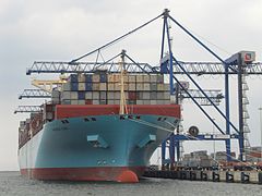 Maersk container ship at DCT Gdańsk