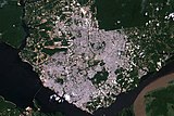 Imagem de satélite de Manaus.