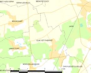 Poziția localității Clacy-et-Thierret