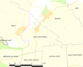 Poziția localității Vieux-lès-Asfeld