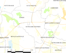 Mapa obce Notre-Dame-d’Estrées