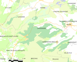 Mapa obce Laveissière