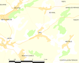 Mapa obce Eps