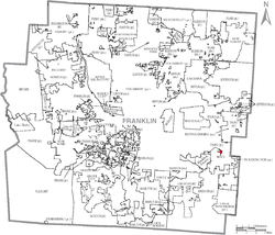 Location of Brice within Franklin County