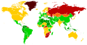 Miniatura para Lista de países por taxa de suicídio