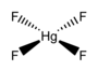 Strukturformel von Quecksilber(IV)-fluorid