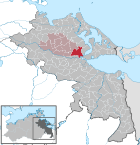 Poziția Murchin pe harta districtului Vorpommern-Greifswald