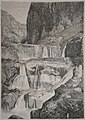 Cascade de l'Oued-el-Rhummel (gravure de 1856)