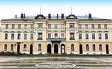 Nova Gorica railway station in Europe square