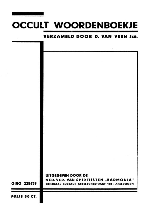 OCCULT WOORDENBOEKJE