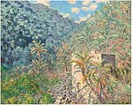 "Oliviers et palmiers, vallée de Sasso" (1884) de Claude Monet (W 860)