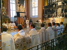 A Lutheran Ordination Mass of the Church of Sweden, in which 7 priests and 2 deacons received Holy Orders. Ordination Stockholm.jpg