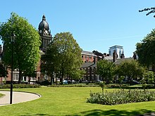 Sunny early-June 2006 day at Park Square Park Square and Leeds Town Hall - geograph.org.uk - 183544.jpg