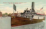 The 1898 Park City Ferry on a postcard