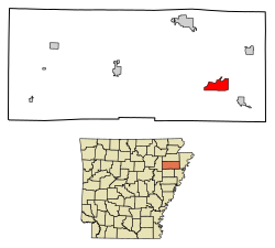Location of Marked Tree in Poinsett County, Arkansas.