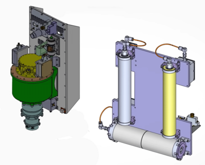 Schéma des spectromètres à rayons gamma et à neutrons.