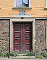 Villa Dankbarkeit: Ehemalige Eingangstür mit Inschrifttafeln