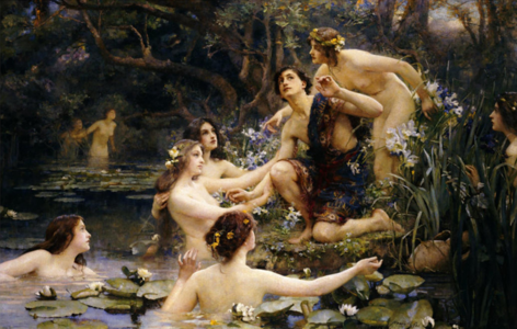 亨麗埃塔·雷（英語：Henrietta Rae），《希拉斯與水仙女》，1910年