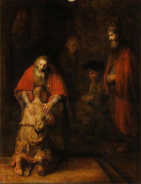 Le Retour de l'enfant prodigue, de Rembrandt, vers 1668.