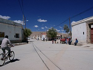 Straat in San Antonio de los Cobres