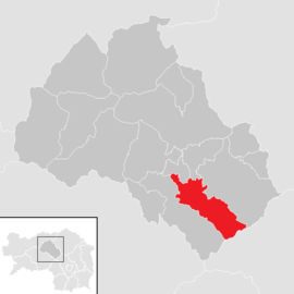 Poloha obce Sankt Michael in Obersteiermark v okrese Leoben (klikacia mapa)