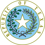 Seal of the Republic of Texas (colorized).svg