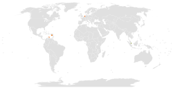 Map indicating locations of Singapore and Netherlands
