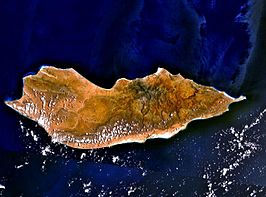 Satellietfoto van Socotra
