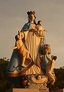 Concrete replica of Our Lady of Salvation outside the Joroan Church