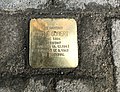 Stolperstein de René Gobert (1894-1943) (Tir national[1]) devant son ancienne résidence