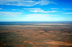 Poušť Strzeleckého v Jižní Austrálii – nejsušším státě Austrálie