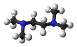 Ball and stick model of tetramethylethylenediamine