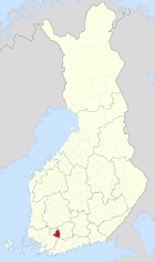 Lage von Tammela in Finnland