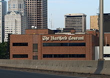 Headquarters of the Hartford Courant The Hartford Courant building in downtown Hartford, seen from I-84 East.jpg