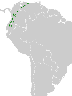 Distribución geográfica del trepamusgos cabecirrayado.