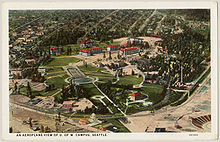 Aerial view of campus, c. 1922. Uwaerial1922.jpg
